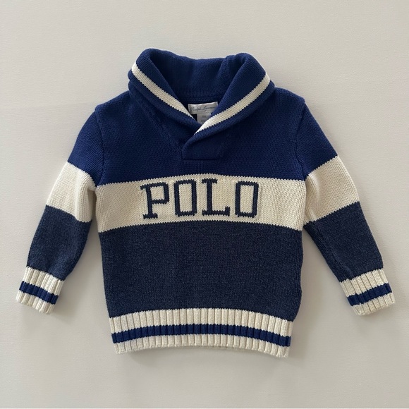 Ralph Lauren 18 Months Baby Boy Polo Sweater Pullover - Picture 1 of 6